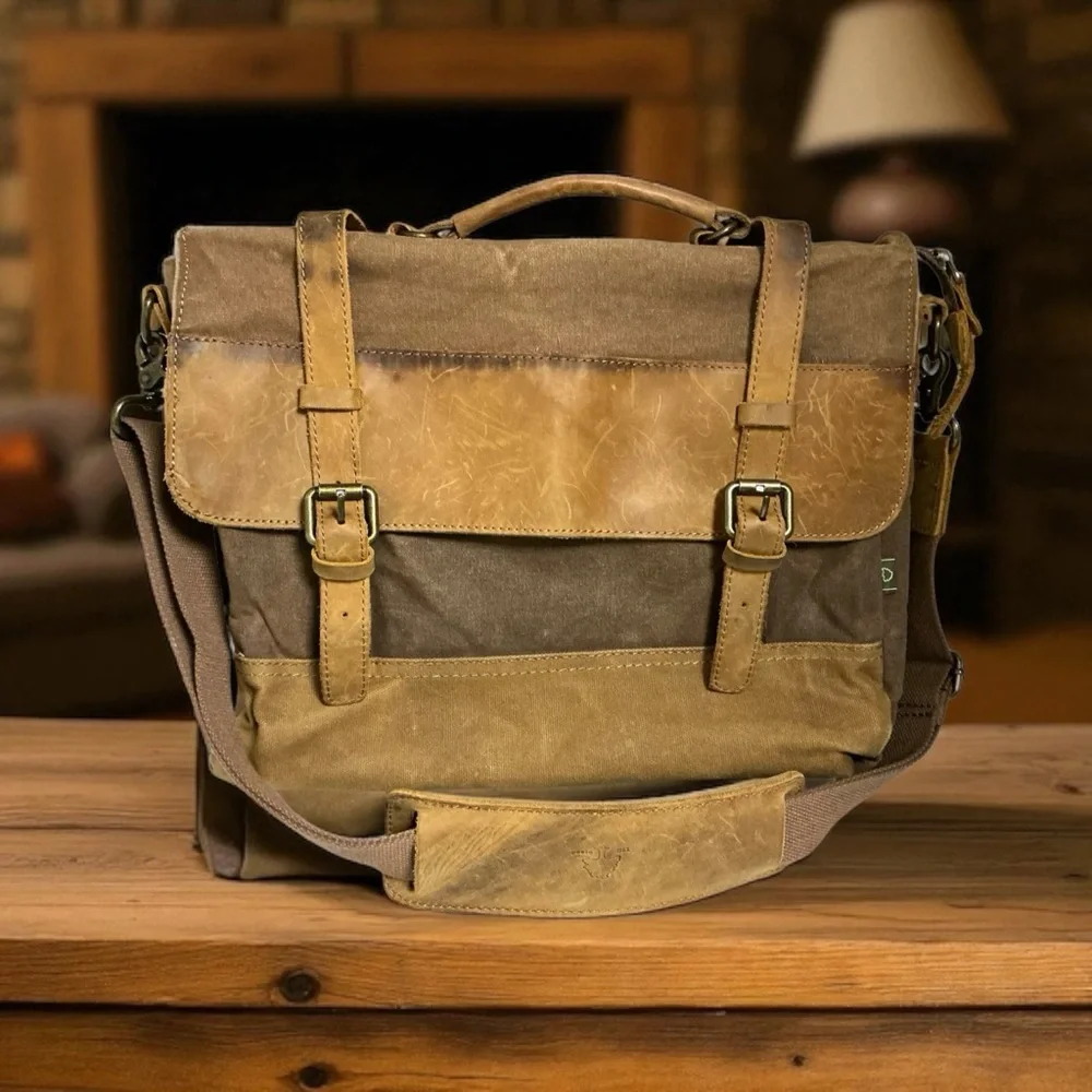 TSD Stylish Brown Leather Messenger Bag